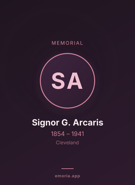 Memorial portrait of Signor G. Arcaris