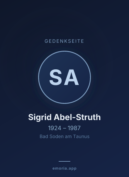 Gedenkportrait von Sigrid Abel-Struth