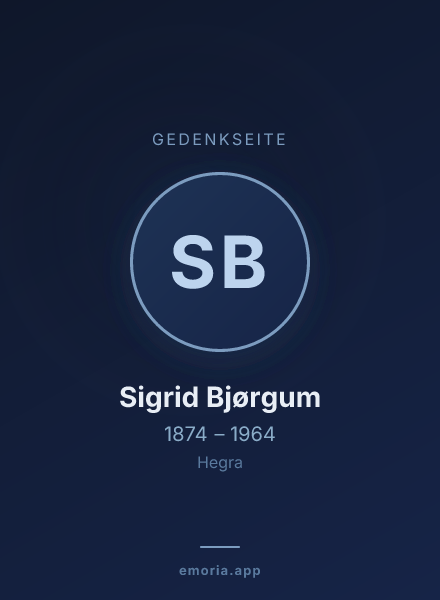 Gedenkportrait von Sigrid Bjørgum