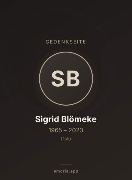 Gedenkportrait von Sigrid Blömeke