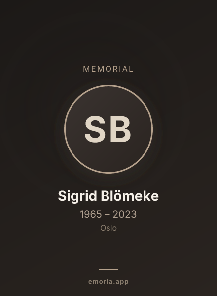 Memorial portrait of Sigrid Blömeke