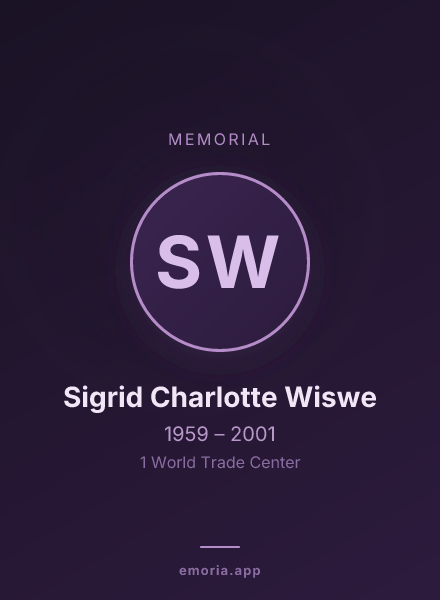 Memorial portrait of Sigrid Charlotte Wiswe