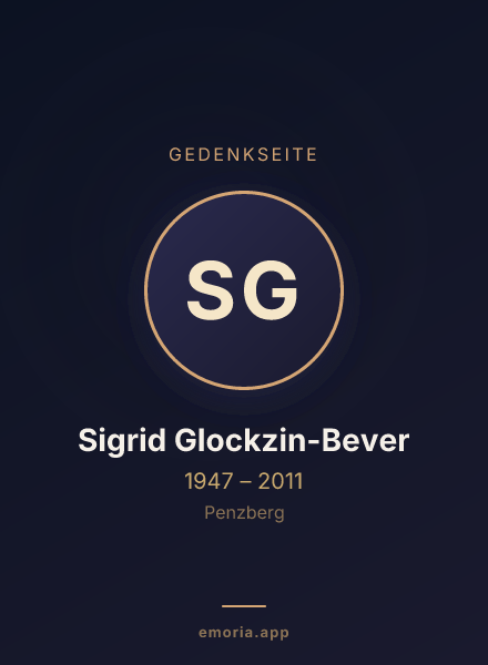 Gedenkportrait von Sigrid Glockzin-Bever