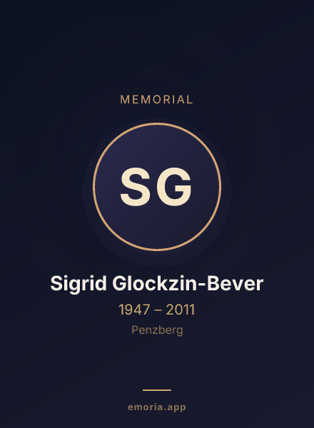 Memorial portrait of Sigrid Glockzin-Bever