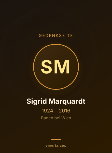 Gedenkportrait von Sigrid Marquardt