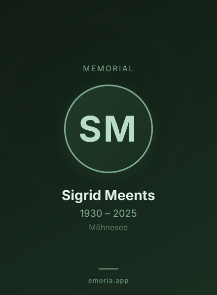 Memorial portrait of Sigrid Meents