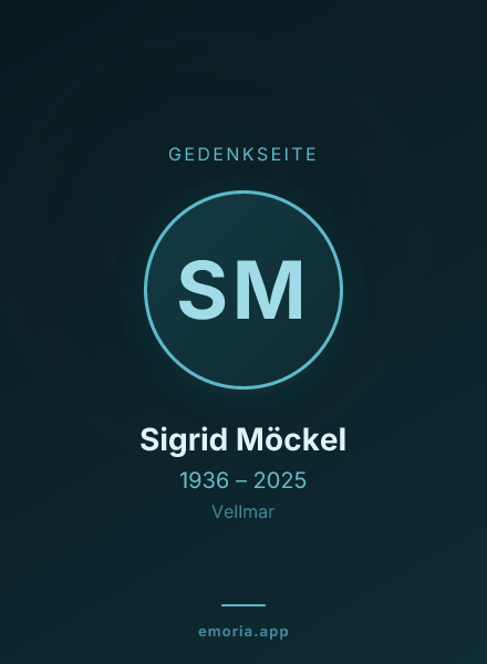 Gedenkportrait von Sigrid Möckel