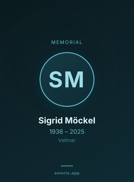 Memorial portrait of Sigrid Möckel