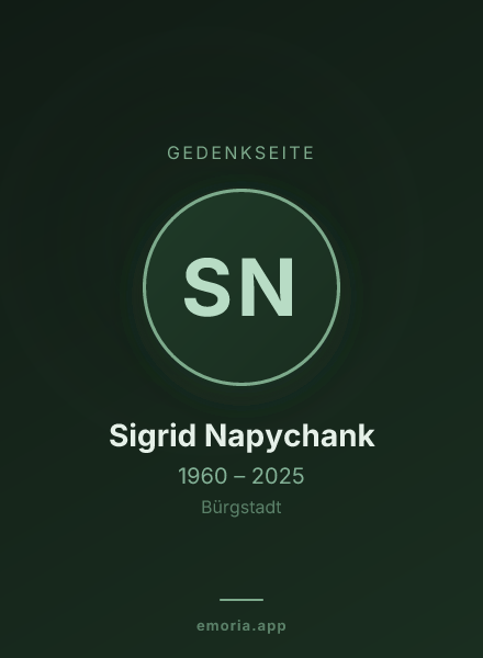 Gedenkportrait von Sigrid Napychank