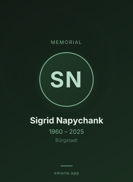 Memorial portrait of Sigrid Napychank