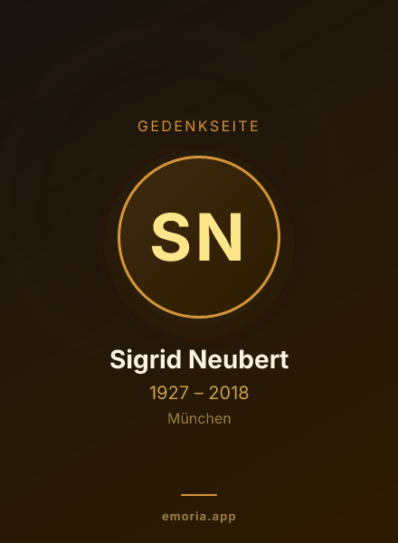 Gedenkportrait von Sigrid Neubert
