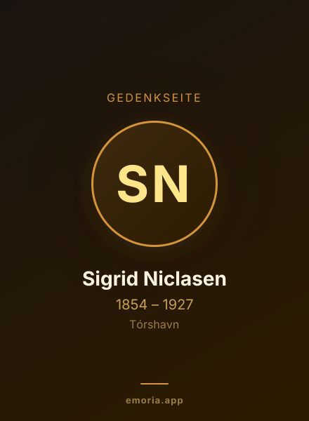 Gedenkportrait von Sigrid Niclasen