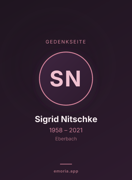 Gedenkportrait von Sigrid Nitschke