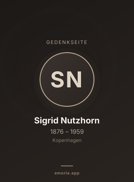 Gedenkportrait von Sigrid Nutzhorn