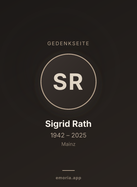 Gedenkportrait von Sigrid Rath