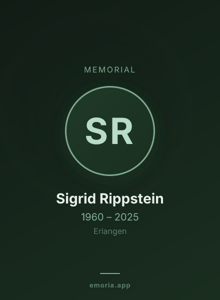 Memorial portrait of Sigrid Rippstein