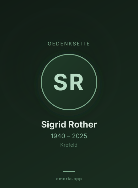 Gedenkportrait von Sigrid Rother