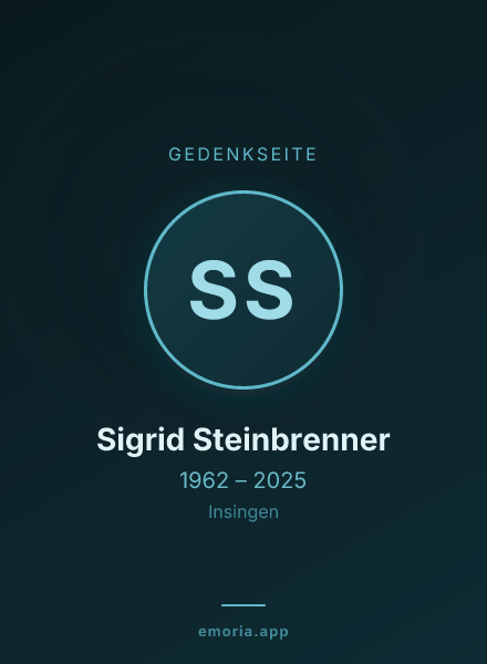 Gedenkportrait von Sigrid Steinbrenner