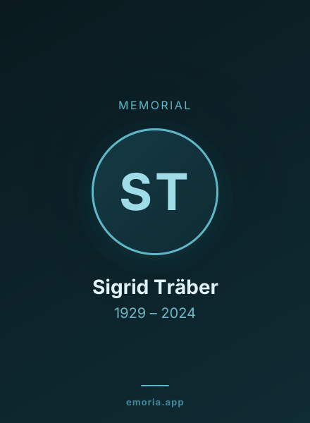 Memorial portrait of Sigrid Träber