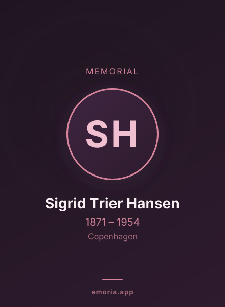 Memorial portrait of Sigrid Trier Hansen