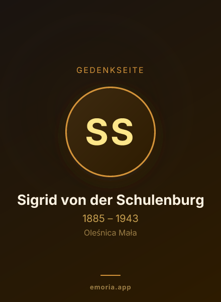 Gedenkportrait von Sigrid von der Schulenburg