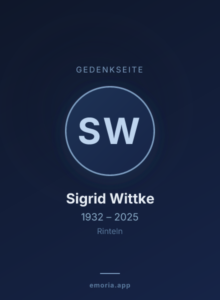 Gedenkportrait von Sigrid Wittke