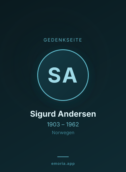 Gedenkportrait von Sigurd Andersen