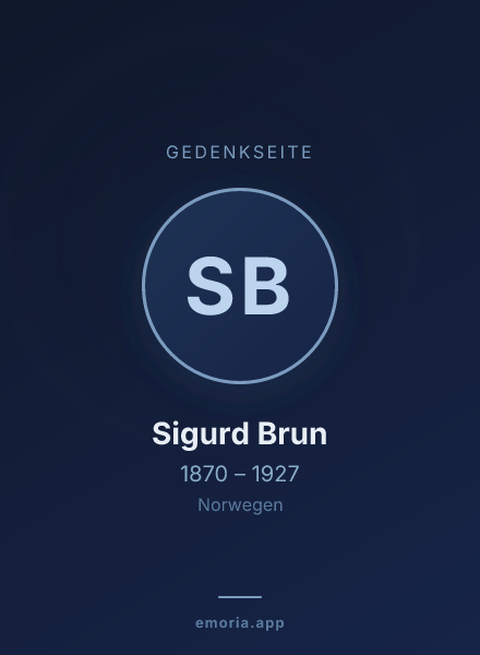 Gedenkportrait von Sigurd Brun