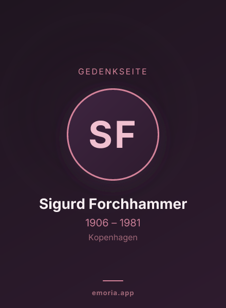 Gedenkportrait von Sigurd Forchhammer
