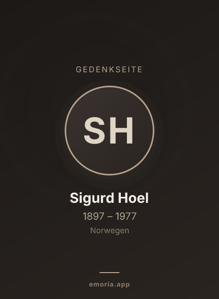 Gedenkportrait von Sigurd Hoel