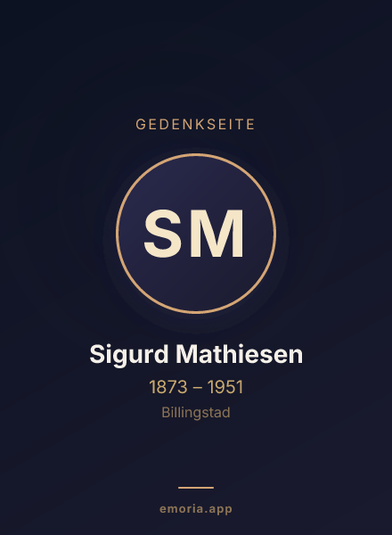 Gedenkportrait von Sigurd Mathiesen