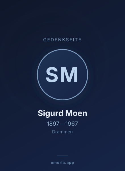 Gedenkportrait von Sigurd Moen