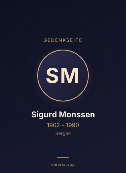 Gedenkportrait von Sigurd Monssen
