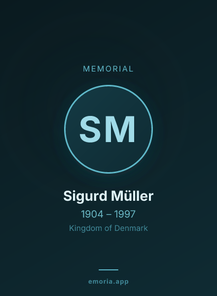 Memorial portrait of Sigurd Müller