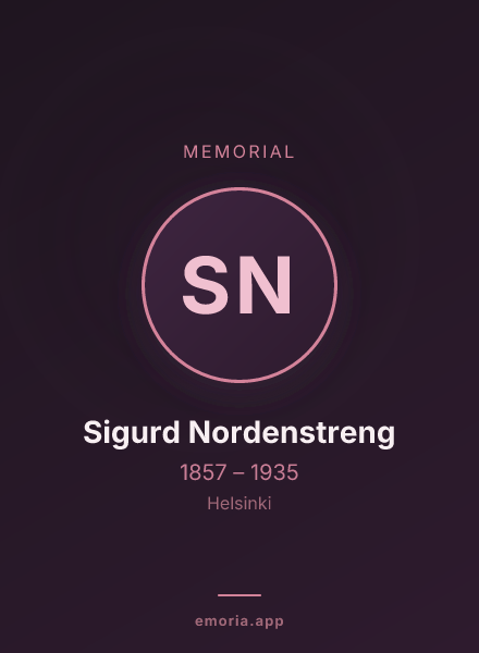 Memorial portrait of Sigurd Nordenstreng