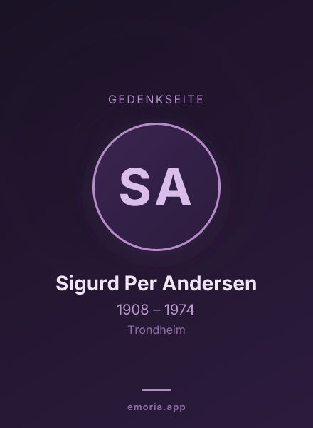 Gedenkportrait von Sigurd Per Andersen