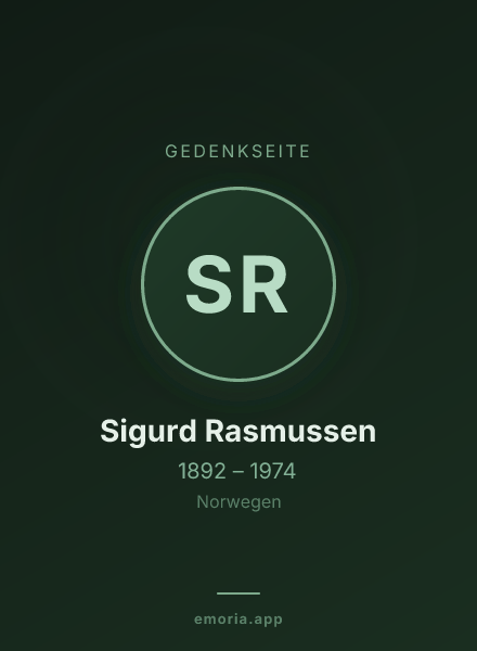 Gedenkportrait von Sigurd Rasmussen