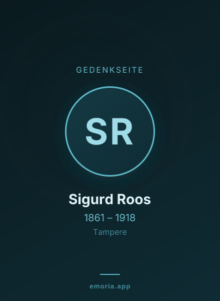 Gedenkportrait von Sigurd Roos