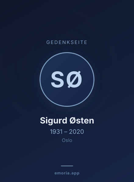 Gedenkportrait von Sigurd Østen
