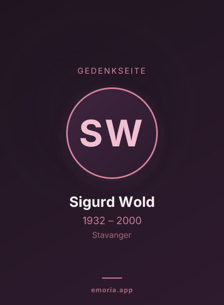 Gedenkportrait von Sigurd Wold