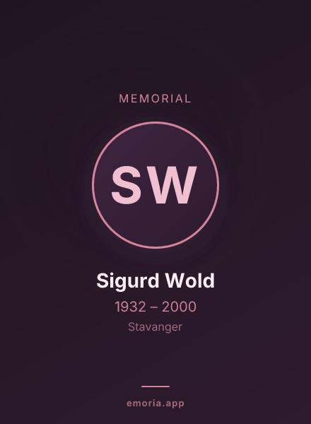 Memorial portrait of Sigurd Wold