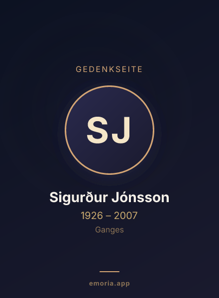 Gedenkportrait von Sigurður Jónsson