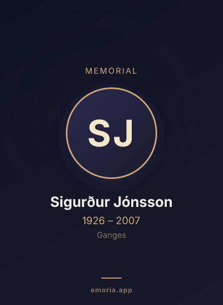 Memorial portrait of Sigurður Jónsson