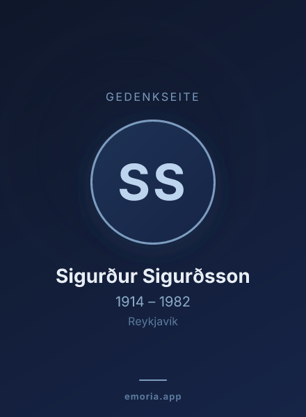 Gedenkportrait von Sigurður Sigurðsson
