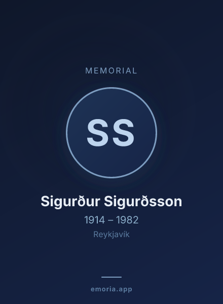 Memorial portrait of Sigurður Sigurðsson