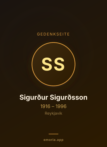 Gedenkportrait von Sigurður Sigurðsson