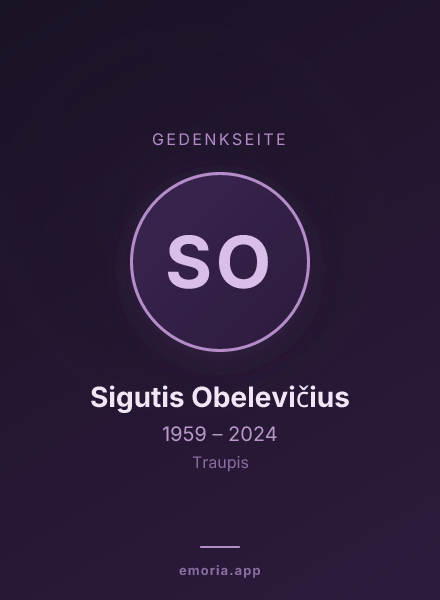 Gedenkportrait von Sigutis Obelevičius