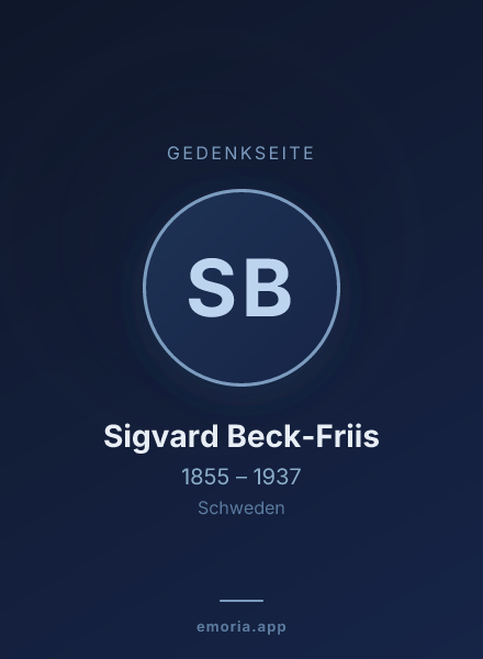 Gedenkportrait von Sigvard Beck-Friis
