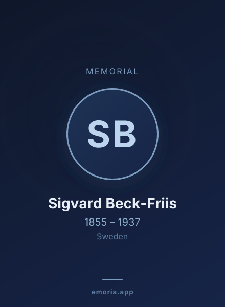 Memorial portrait of Sigvard Beck-Friis