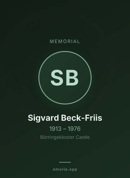 Memorial portrait of Sigvard Beck-Friis